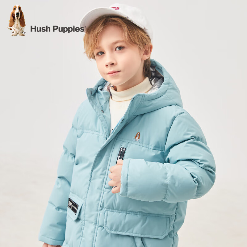 PLUS会员：Hush Puppies 暇步士 儿童大童羽绒服保暖连帽 373.51元（需领券）