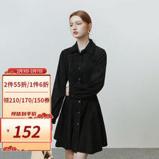 PLUS会员：范思蓝恩 女士灯芯绒连衣裙 22FS3251 153.4元包邮（双重优惠）