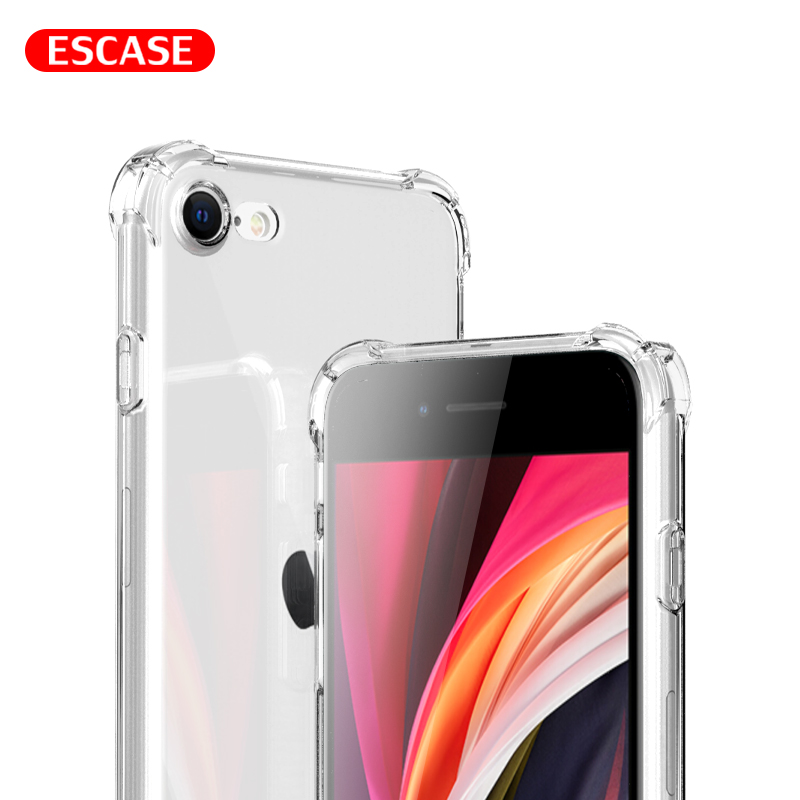 ESCASE iPhone8/7手机壳 苹果8/7手机套 TPU全包气囊防摔软壳 透白 18.91元