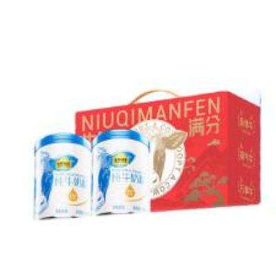 PLUS会员、京东百亿补贴：认养一头牛 全家营养纯牛奶粉 700g*2礼盒 77.42元包