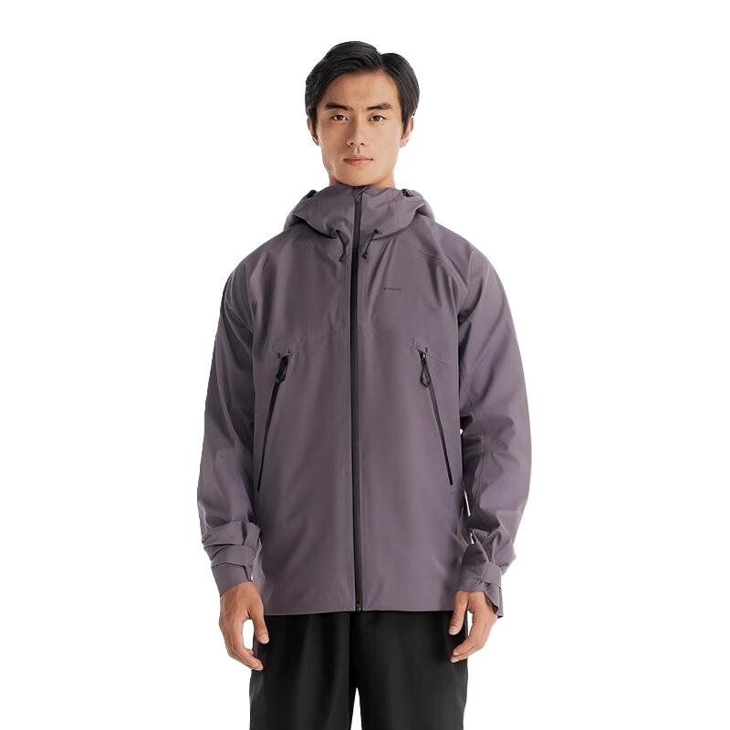 迪卡侬 冲锋衣男女户外夹克防风登山防水外套MH500-5116480 暮山紫 S 398.48元（
