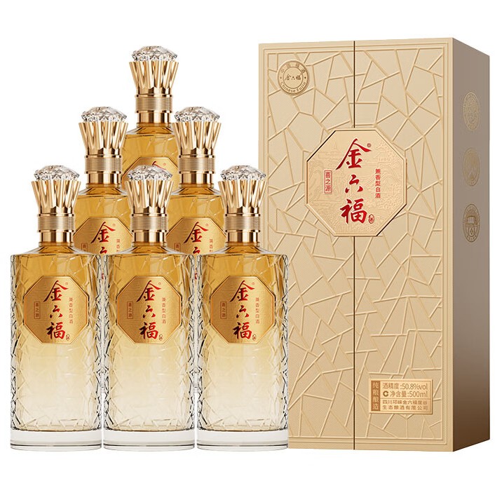 金六福 喜之源 兼香型 500mL 6瓶 50.8度 399元（需用券）