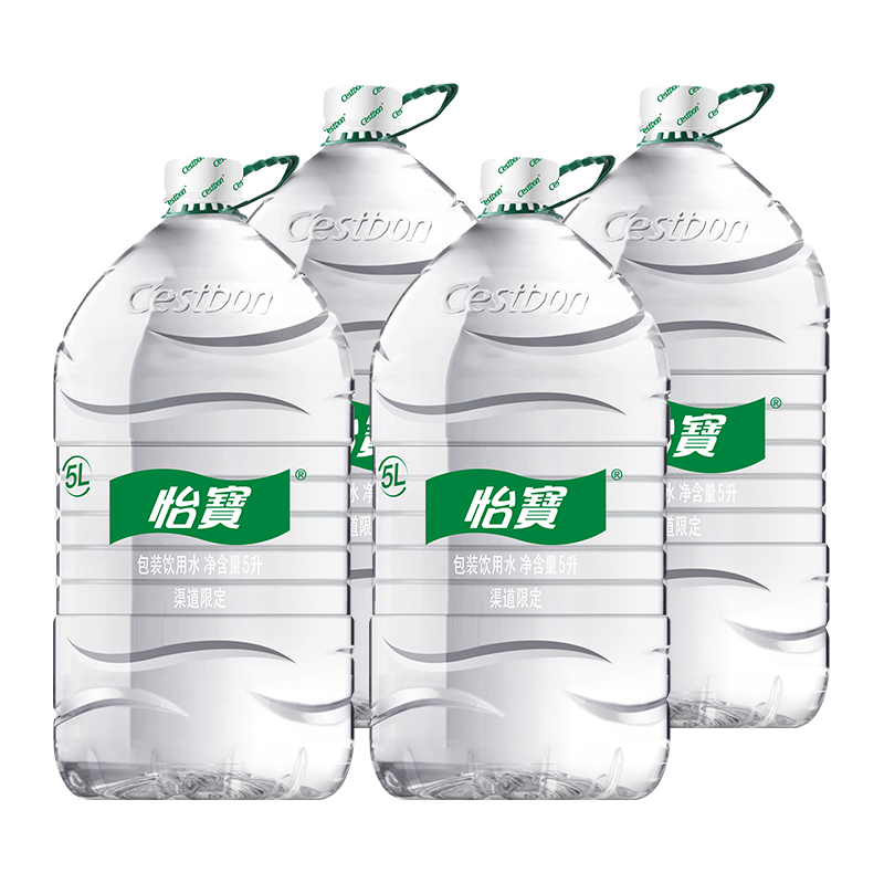 怡宝 天然水 饮用水 5L*4瓶 22.47元（需买4件，需用券）