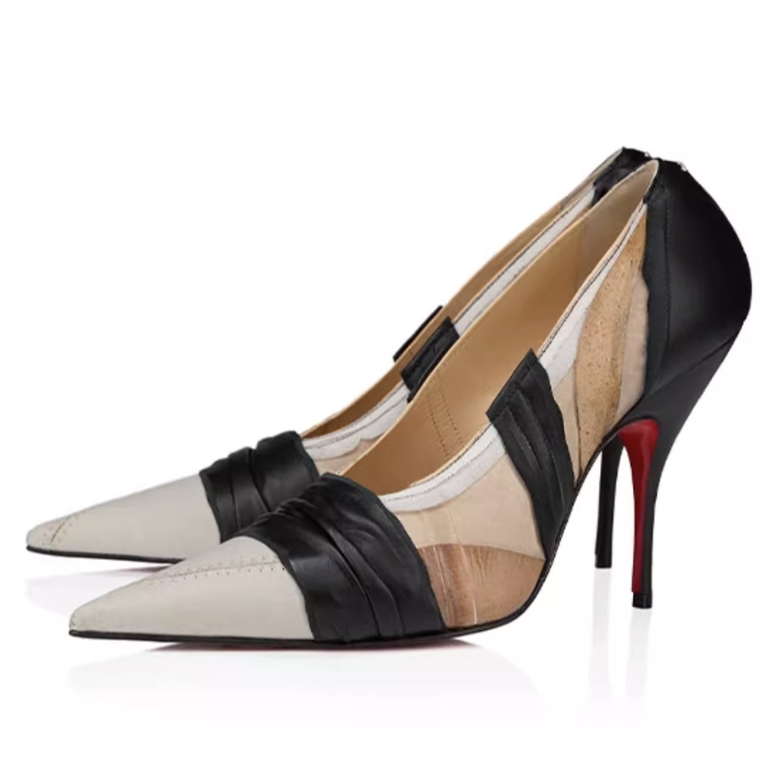 新品发售：Christian Louboutin 路铂廷 x Maison Margiela联名款 尖头红底高跟鞋 12900