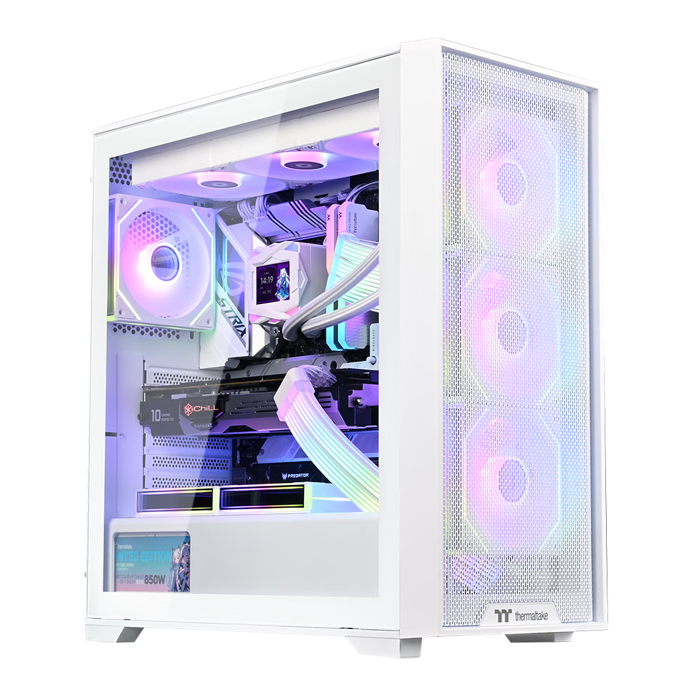 Thermaltake 钢影 风S 白色机箱（支持EATX/钢化玻璃侧透/支持360水冷/高兼容/4090