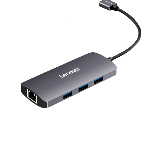 联想 Lenovo F1-U03 USB-A扩展坞 四合一 灰色 59.9元