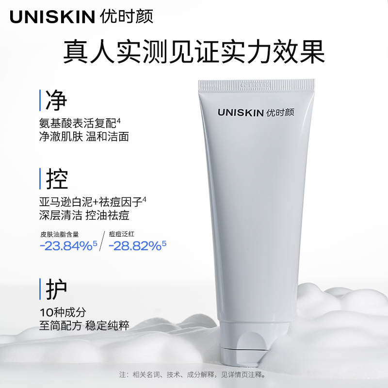 88VIP：UNISKIN 优时颜 优能控油洁面乳100g*2 79.8元（需用券）