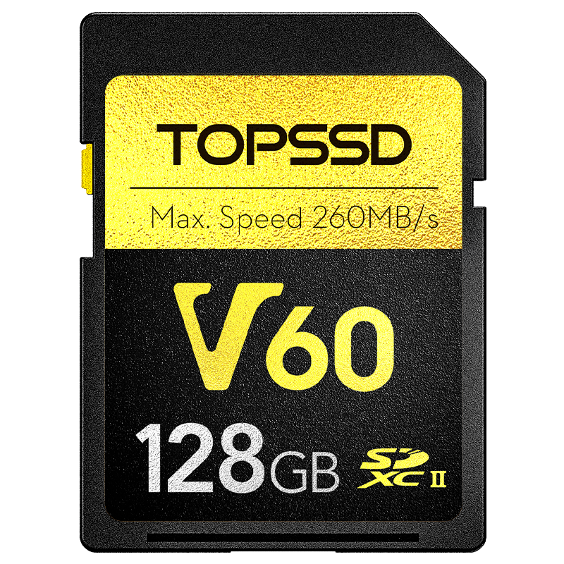 TOPSSD 天硕 SD260M128GB-V60 SD卡 128GB 239元