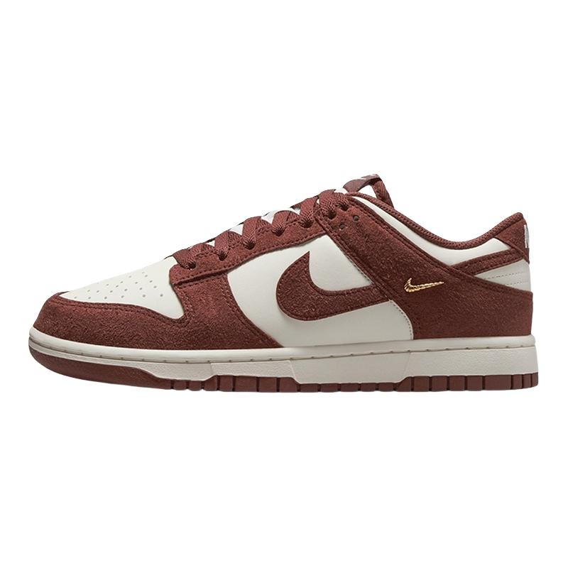 NIKE 女鞋Dunk Low白红色经典翻毛皮运动鞋耐磨滑板鞋IB4417-104 495元（需用券）