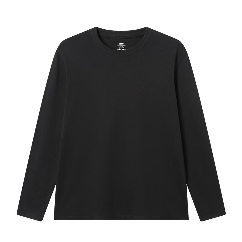 PLUS：京东京造 100﹪纯棉长袖T恤 男女同款 黑色 M 29.5元/件（共59元）