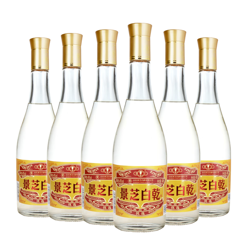 京东百亿补贴：景芝 白乾老黄皮 49度 醇香型白酒 480ml*6瓶 整箱装 103.85元 包