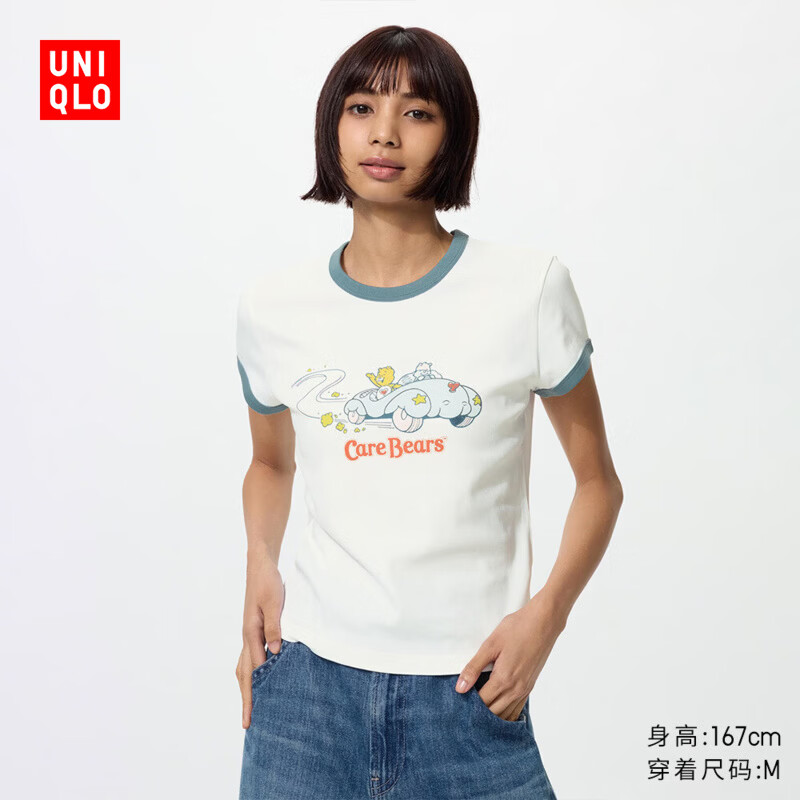 优衣库 Character UT/短袖T恤女装印花484491 00 白色 L 59元