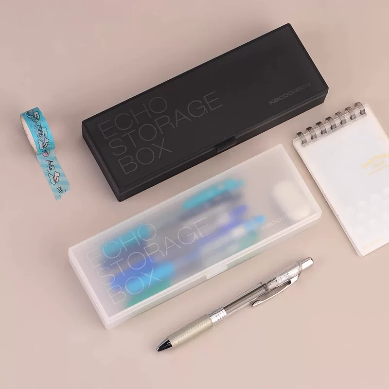 KACO 铅笔盒透明磨砂文具小清新大容量笔盒中小学生简约风文具盒PP半透明塑料儿童少女insECHO爱可 6元 - 86线报