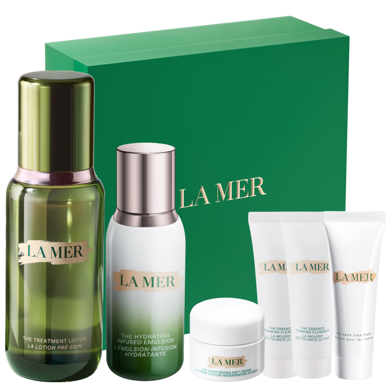 38节、PLUS会员：LA MER 海蓝之谜 精萃水乳套装 精萃水150ml+精萃乳50ml 赠精萃