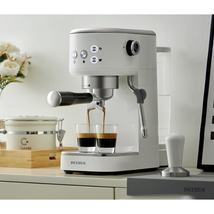 PLUS会员：PETRUS 柏翠 小白醒醒Pro PE3366Pro 半自动咖啡机 625.56元包邮（双重优