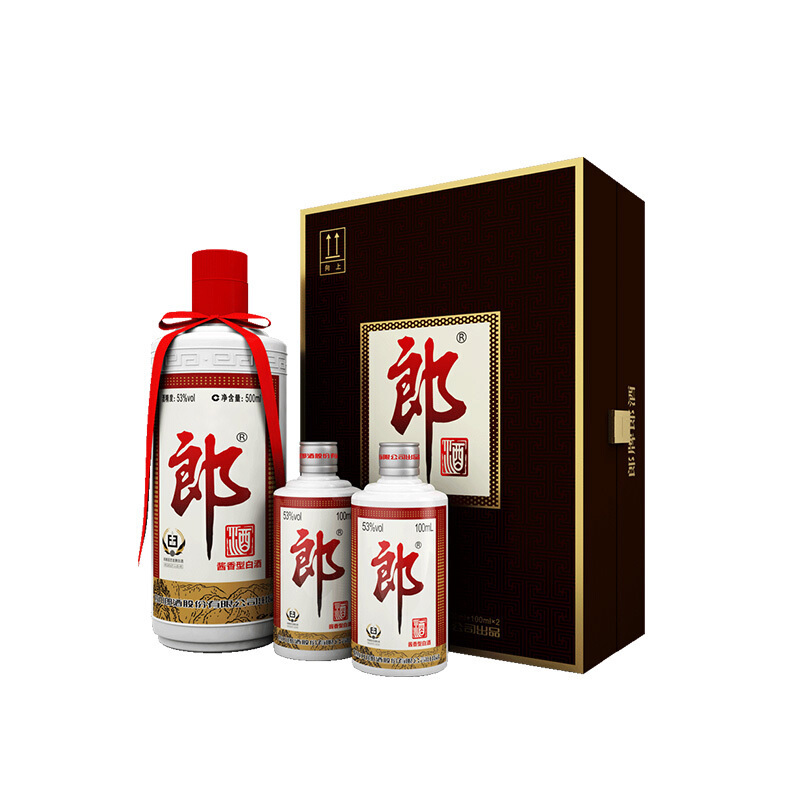 移动端：LANGJIU 郎酒 郎牌郎酒子母郎礼盒 53度 酱香型白酒 700mL 单盒 250.42元