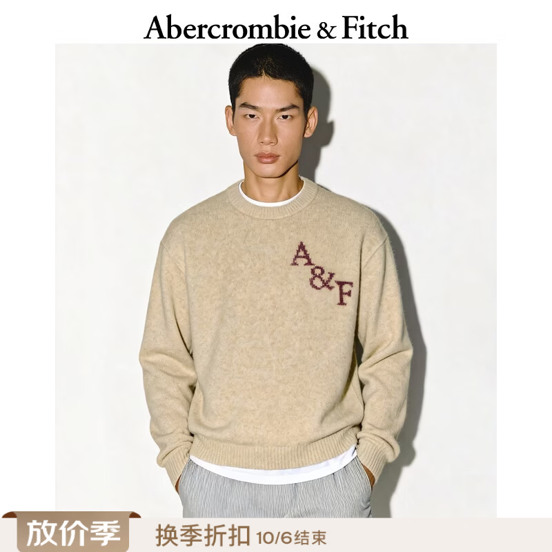 Abercrombie & Fitch 美式绒感套头毛衣针织衫上衣25秋冬男装120 140.56元 - 线报酷
