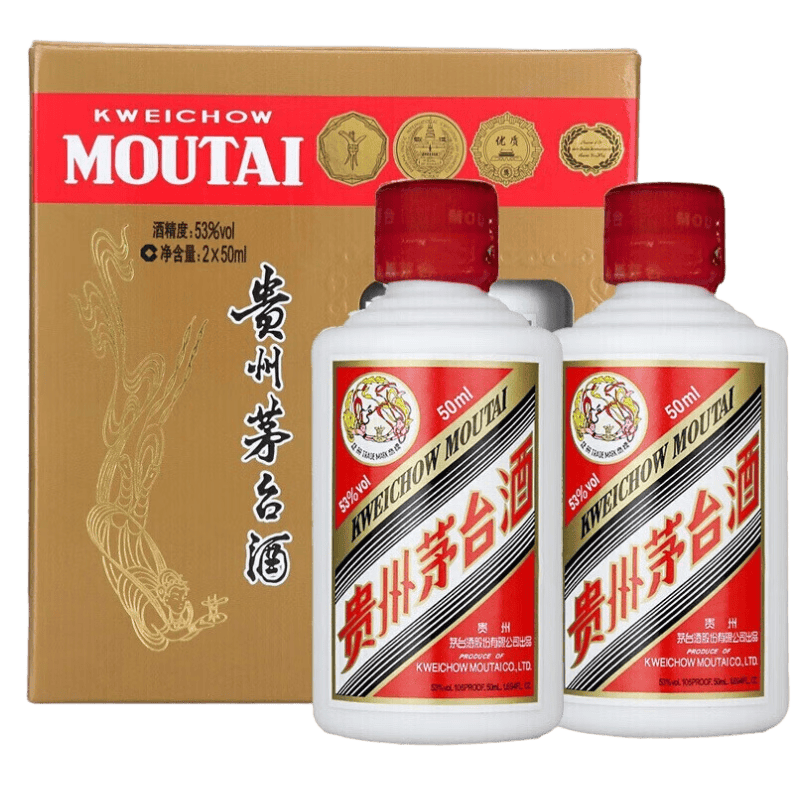 茅台 飞天 酱香型 53度 50ml*2 礼盒装 293元