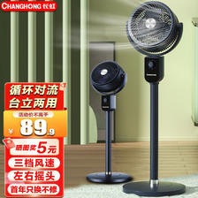 CHANGHONG 长虹 电风扇空气循环扇台地两用电扇家用落地扇台扇智能 67.8元