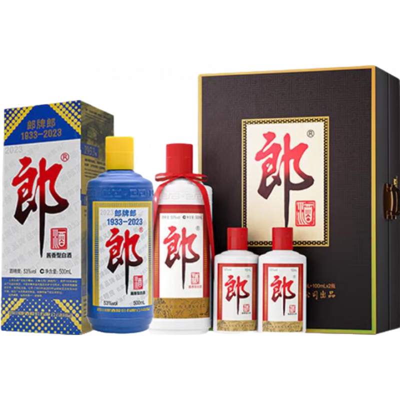 郎酒 子母郎礼盒+郎牌郎2023纪念版500mL 组合装 509元（需领券）