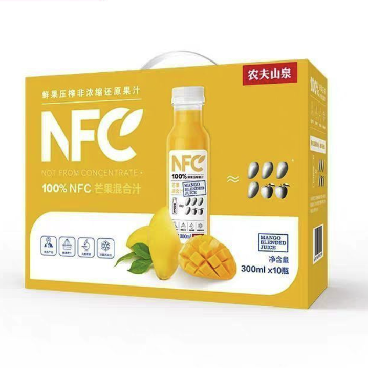 农夫山泉 NFC果汁 芒果混合汁300ml*10瓶 59.9元（需用券）