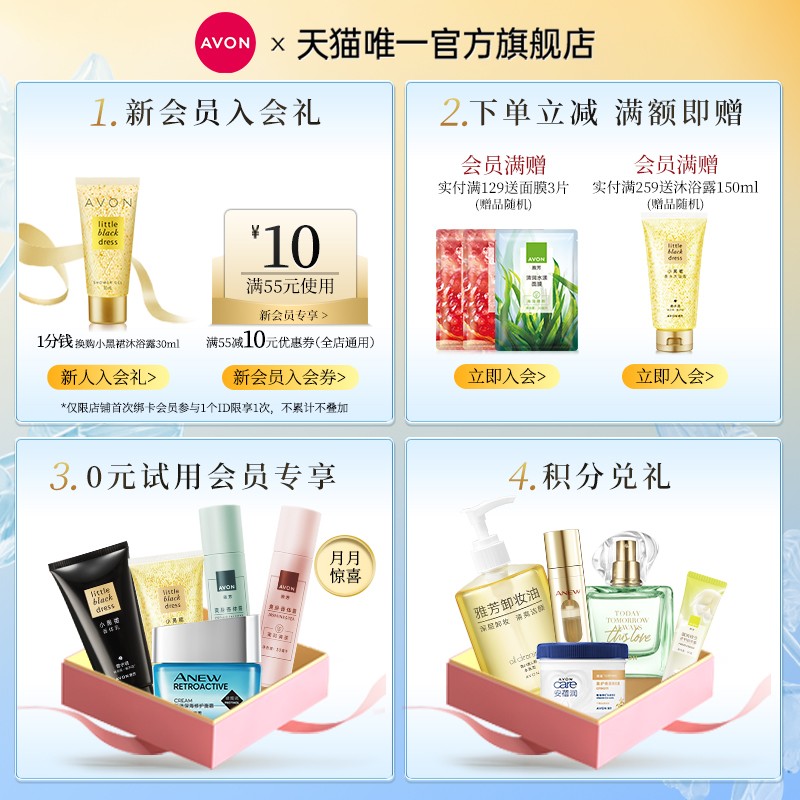 AVON 雅芳 女士香水套装 (小黑裙淡香水 EDT 9ml+小红裙淡香水 EDT 9ml+小金裙淡