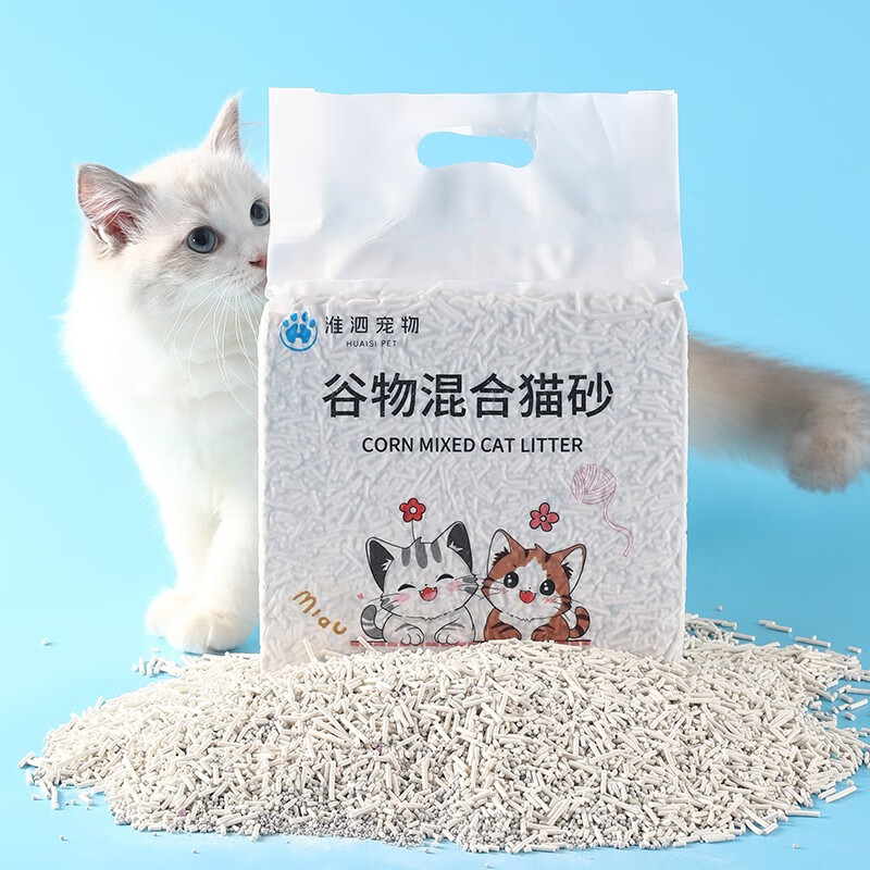 淮泗 宠物 原味谷物3合1混合猫砂 1.8kg*4袋 22.8元（需用券）