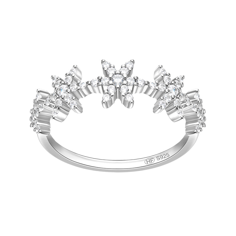 HEFANG Jewelry 何方珠宝 女士雪环戒指 HFI149242 495元