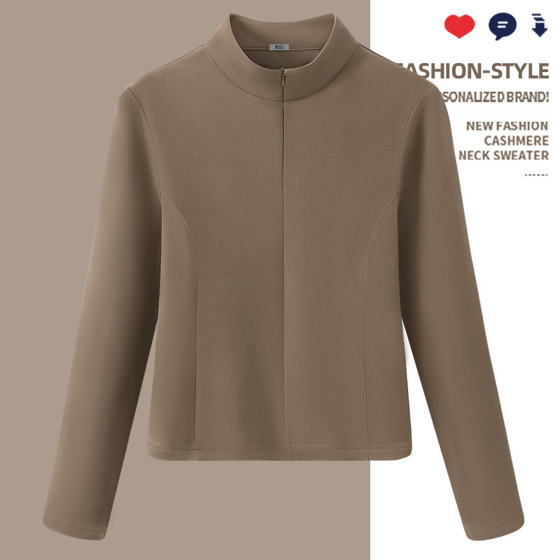 88VIP：雪中飞 SNOW FLYING 雪中飞 女士立领长袖T恤 X2502124688F 55.1元