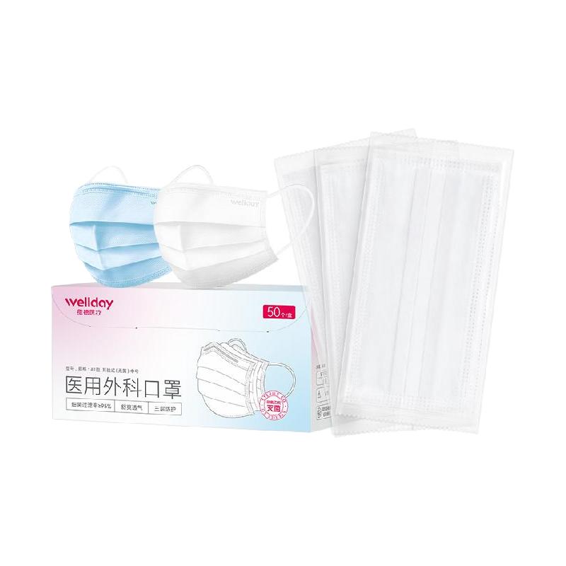 88VIP：维德 医疗医用外科口罩独立包装一次性医疗口罩防护灭菌级透气夏季 