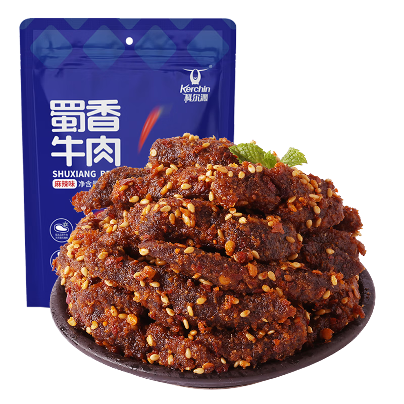 京东百亿补贴、PLUS会员：科尔沁 蜀香牛肉 麻辣味500g 34.4元包邮（需首购）