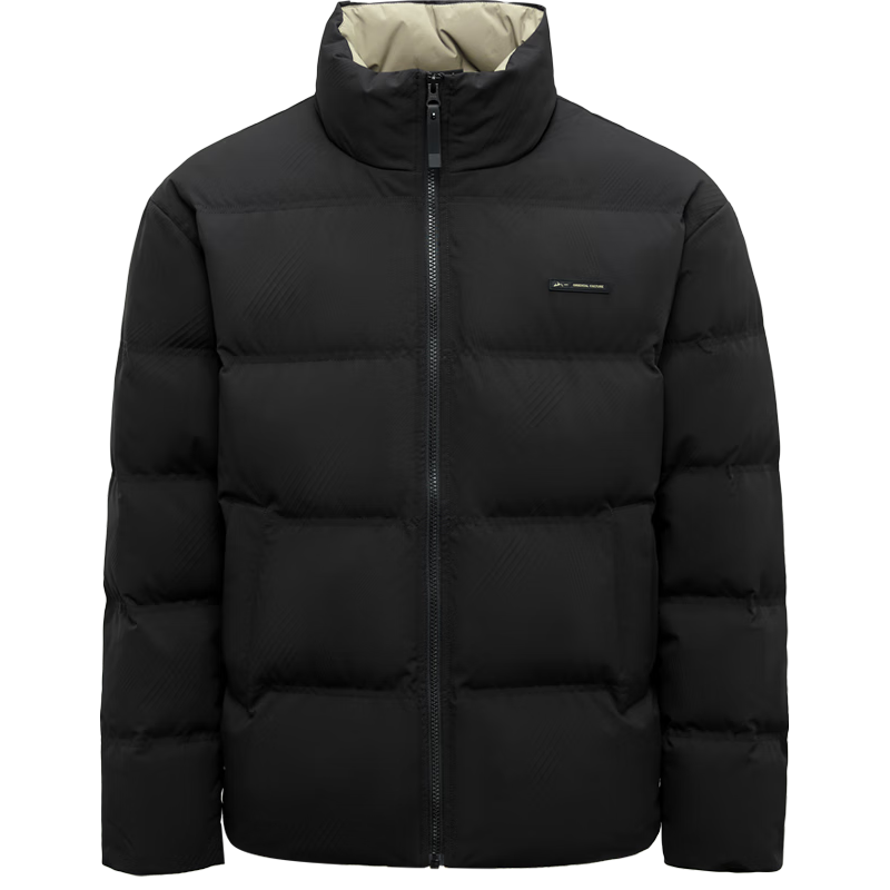 海澜之家 羽绒服男25山不在高立领保暖鸭绒外套男冬季 黑色95 M 170/88A 125~136