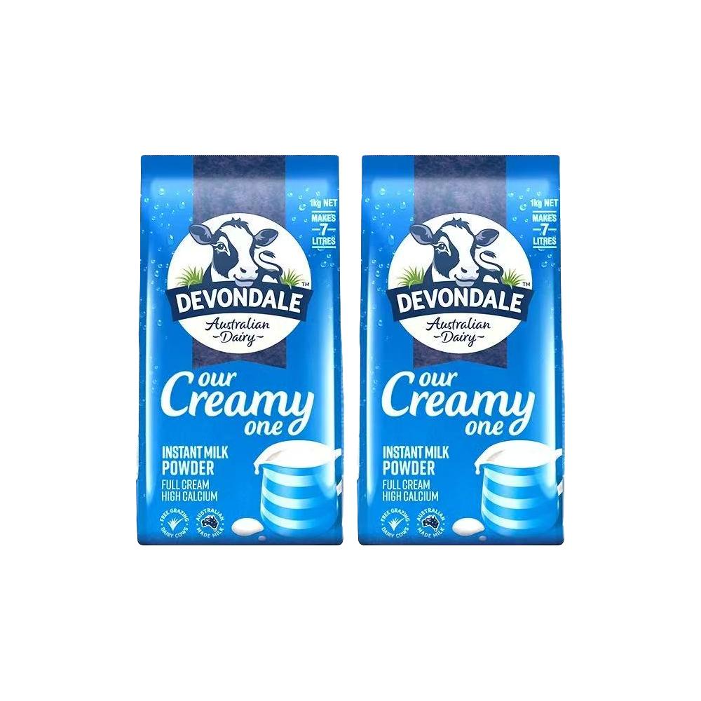 德运 澳洲原装进口德运全脂高钙全家营养牛奶粉1kg*2袋 94.31元（需用券）