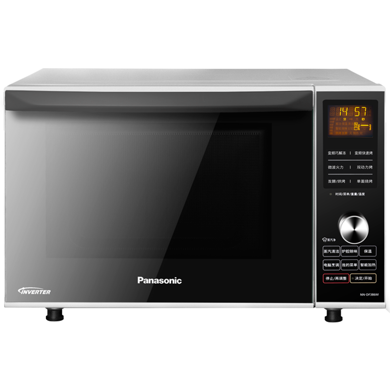 Panasonic 松下 NN-DF386M 平板式变频家用微波炉 23升 微波炉电烤箱一体机 微烤