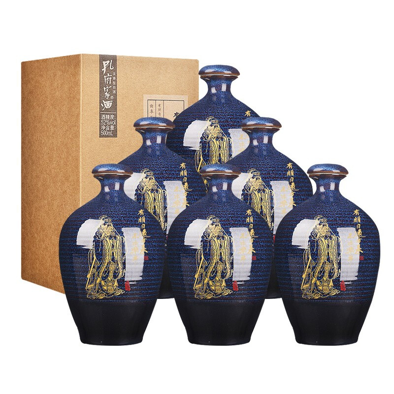 移动端：孔府家酒 孔府家 彩陶 52%vol 浓香型白酒 500ml*6瓶 268元