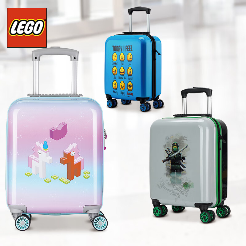 LEGO 乐高 PLAY DATE系列双杆飞机轮拉杆箱旅行箱登机箱 20160 粉色 16英寸 296.9元