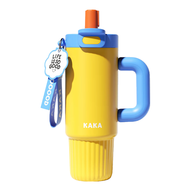 皇家洛克316不锈钢保温杯1.3L 带手柄弹盖吸管水杯 可车载 49元（需用券）