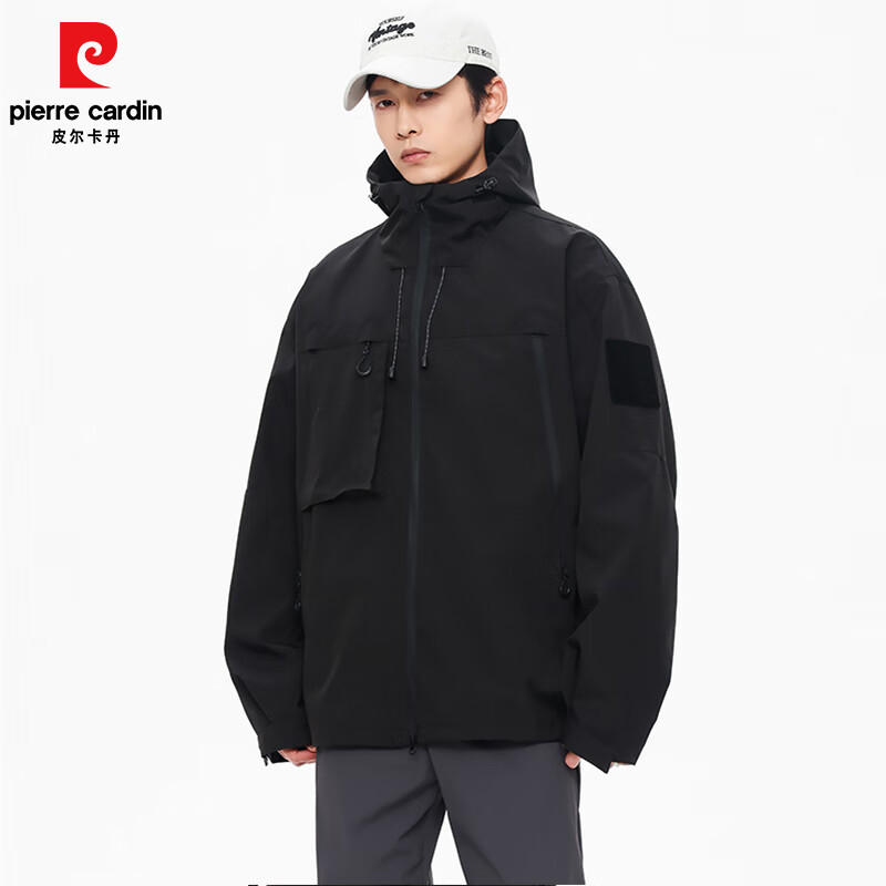 Pierre Cardin 皮尔卡丹 男女同款户外冲锋衣情侣防风防水登山服夹克 79.9元（