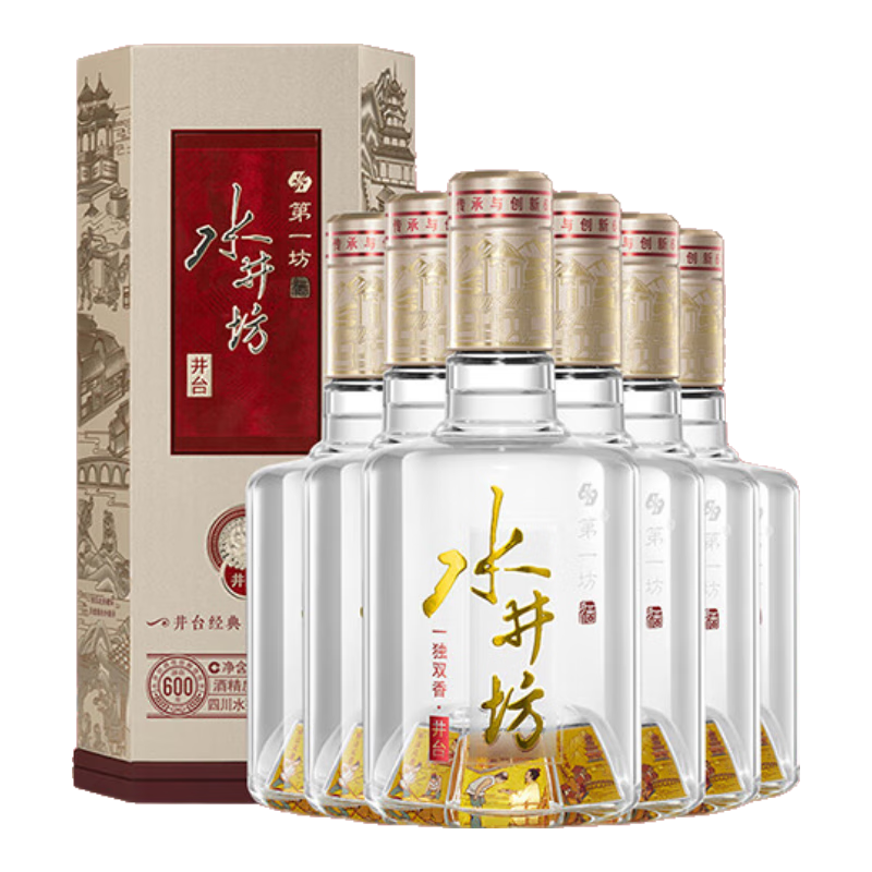 京东百亿补贴：水井坊 井台 52度 浓香型白酒 500ml*6瓶 整箱装 2905.1元 包邮