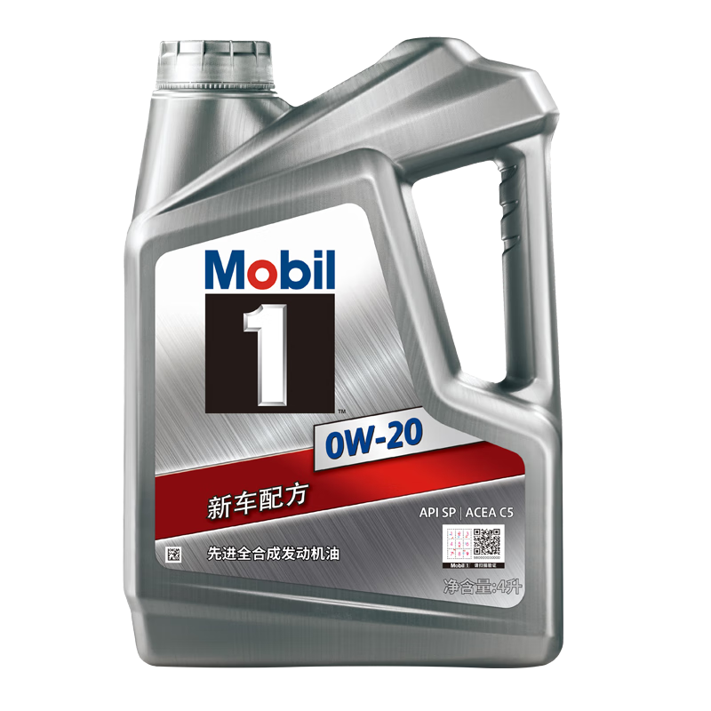 美孚（Mobil）美孚1号银美孚 先进全合成汽机油0W-20 SP级4L配方新升级汽车保