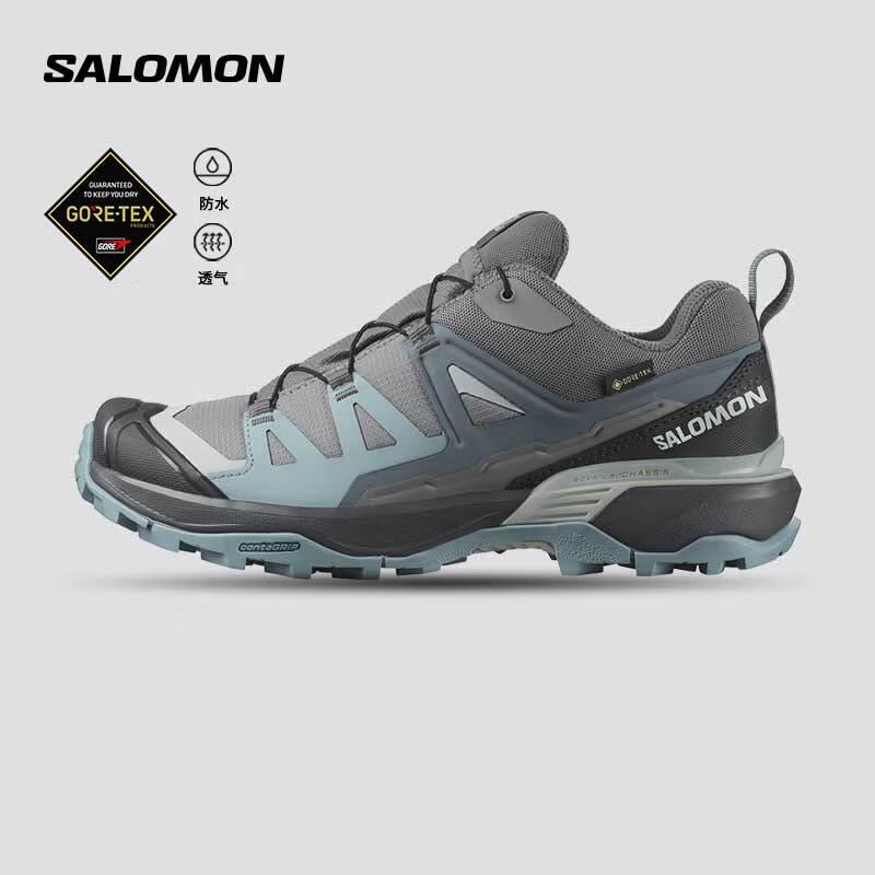 salomon 萨洛蒙 女款 户外运动徒步登山轻量稳定透气徒步鞋 X ULTRA 360 GTX 灰蓝