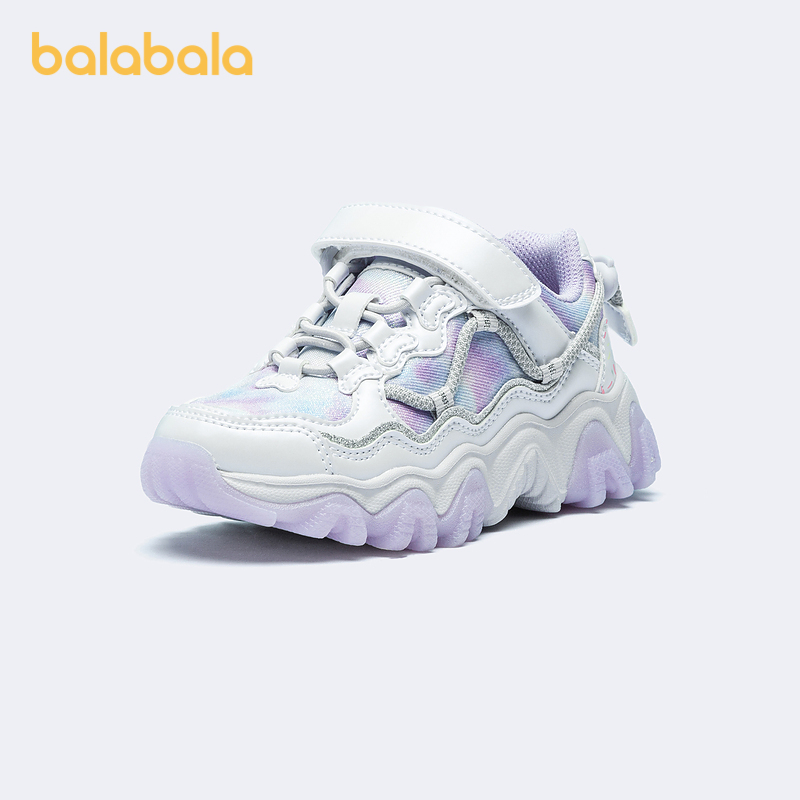 88VIP：巴拉巴拉 童鞋女童运动鞋春秋儿童鞋小童慢跑鞋子中大童潮 85.41元