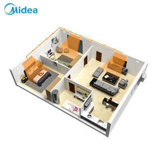 美的(Midea) 中央空调一级能效一价全包0元安装家用新风小多联机风管机平米定制空调 500元