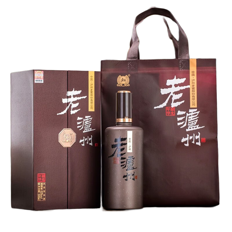 泸州老窖 韶光年华浓香型白酒52度 500mL 2瓶 礼盒 123.36元（京东试用）