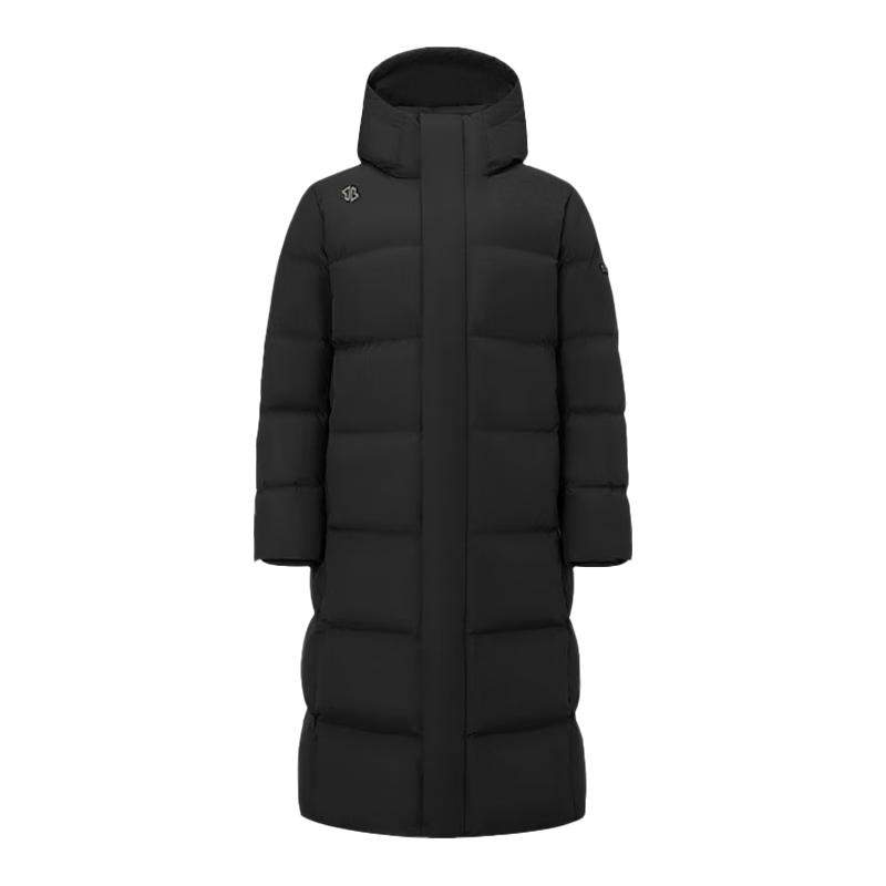 京东京造 25冬季运动御寒MAX长款羽绒服三防保暖男女羽绒外套 黑色 XL 499元