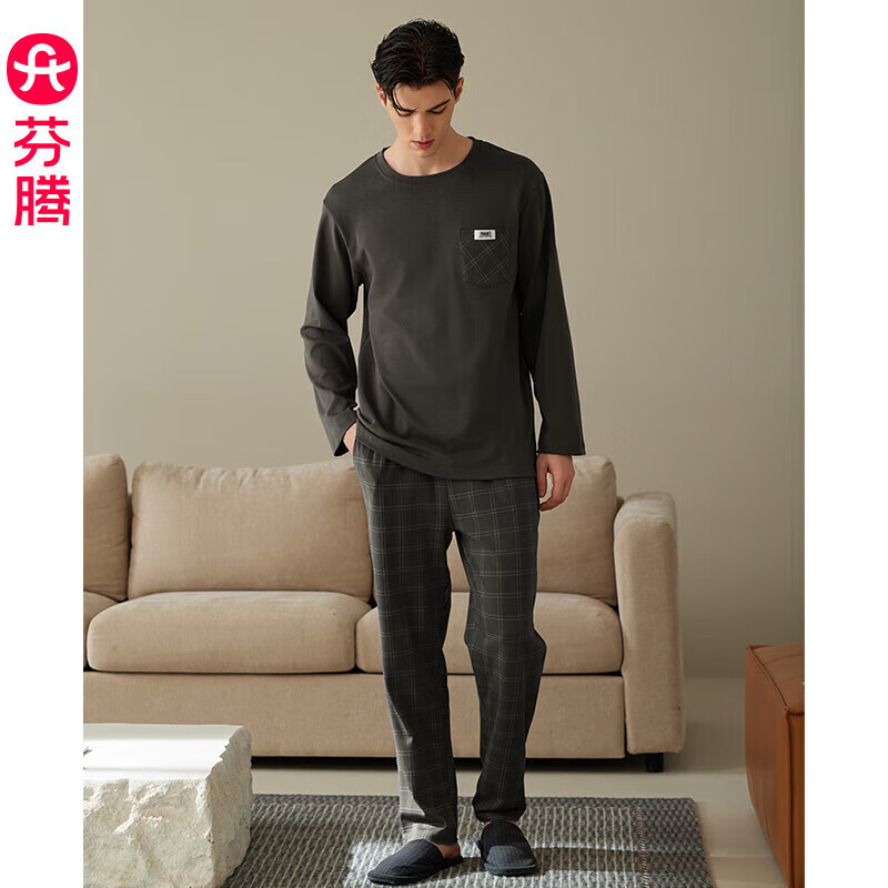 FENTENG 芬腾 新款休闲家居服套装 FX25931452深灰 77.96元（需用券）