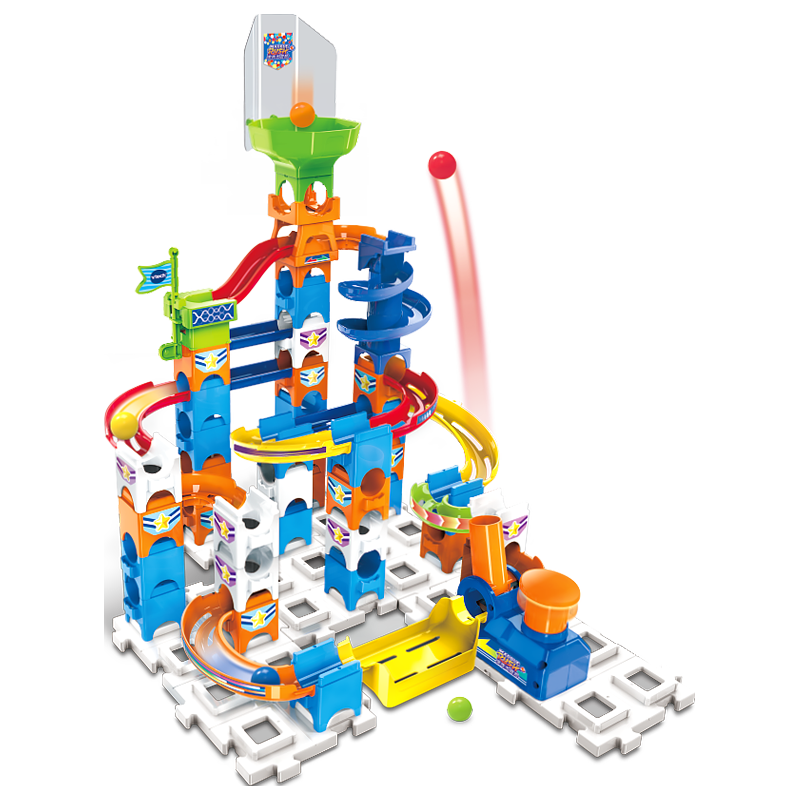 vtech 积木玩具 大颗粒拼装弹珠滑道 滚珠大冒险旋风轨道套装 STEAM早教4-8岁 