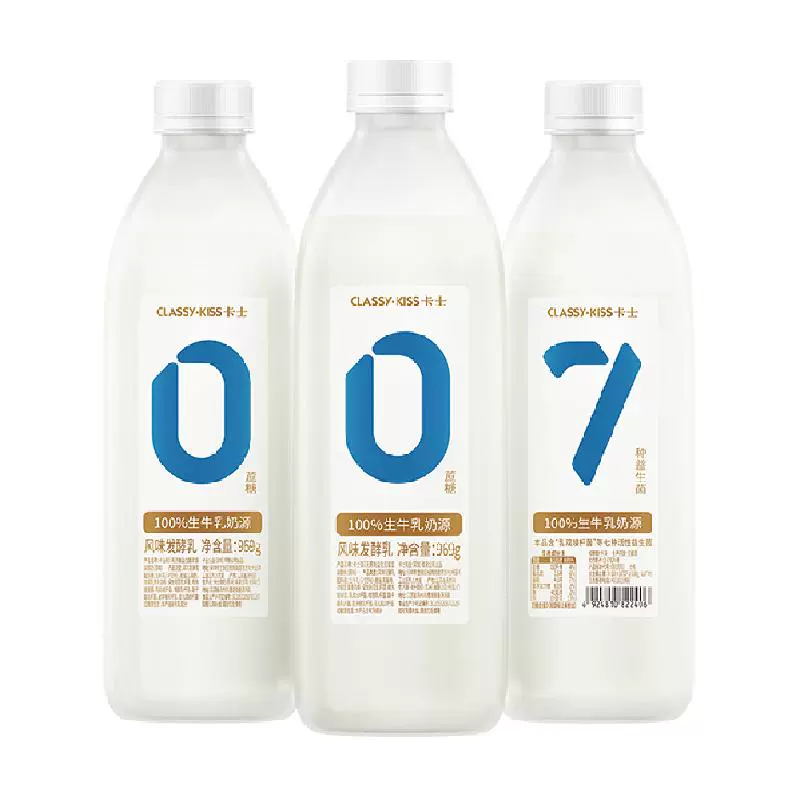 卡士 007无蔗糖低温益生菌酸奶 969g*1瓶 ￥22.66