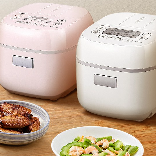 东芝 小小白 备长炭厚釜 不粘锅防溢 智能预约宝宝粥 RC-5MFMC 1.6L 299.6元（需