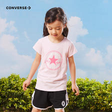 Converse 匡威 2024年夏新款女童纯棉圆领短袖T恤 （110-150cm）3色 69.2元包邮